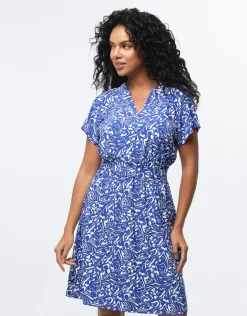 New Robe chic imprimé bleu Robes|Robes & Jupes