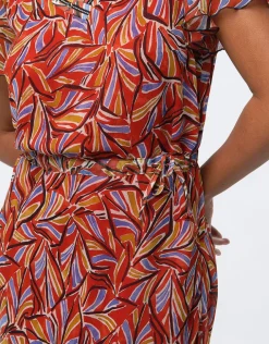 Outlet Robe chic imprimé rouge Robes|Robes & Jupes