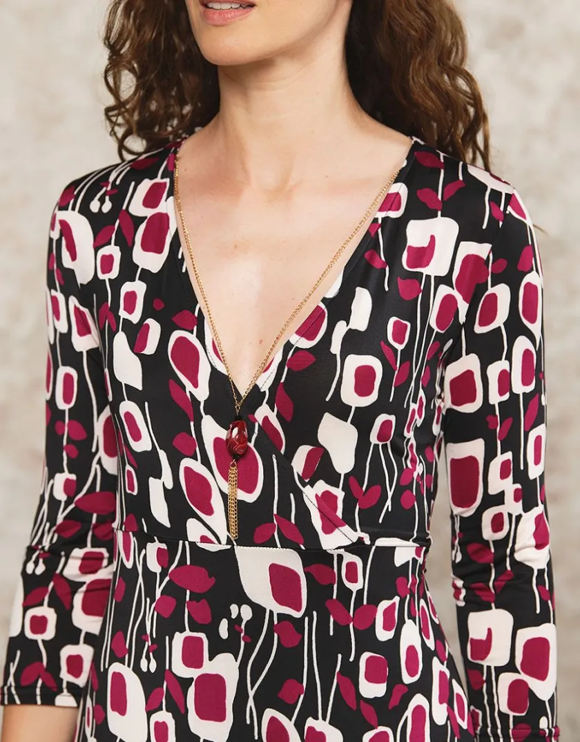Hot Robe chic noir motif Robes|Robes & Jupes