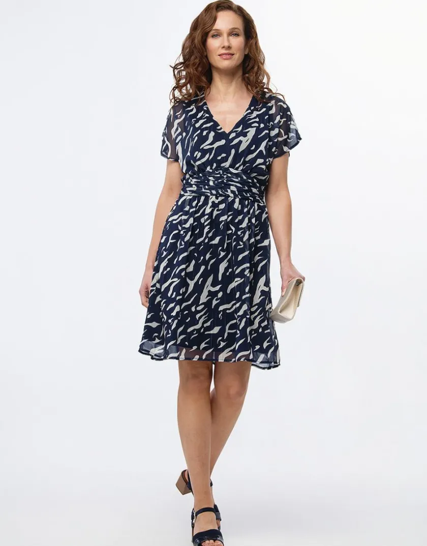 Outlet Robe chic voile marine Robes|Robes & Jupes