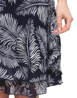 Discount Robe coton imprimé bleu Robes|Robes & Jupes