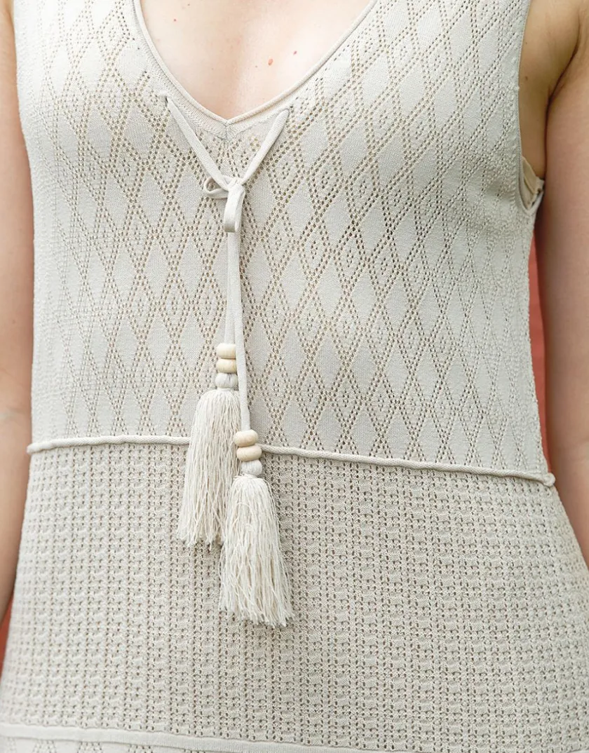 Online Robe crochet beige Robes|Robes & Jupes