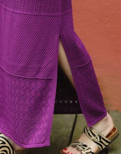 Online Robe crochet violet Robes|Robes & Jupes