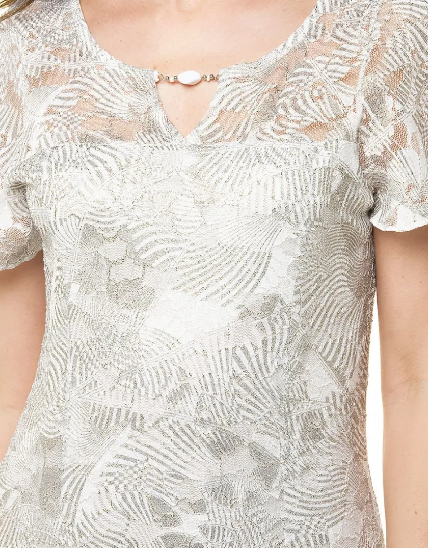 Hot Robe dentelle argentée Robes|Robes & Jupes