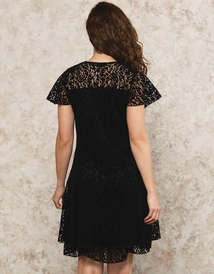 Outlet Robe dentelle noire Robes|Robes & Jupes