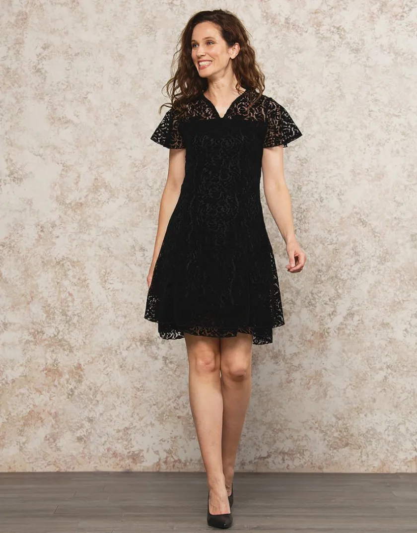 Outlet Robe dentelle noire Robes|Robes & Jupes