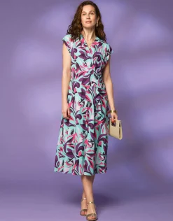 Discount Robe drapée imprimée Robes|Robes & Jupes