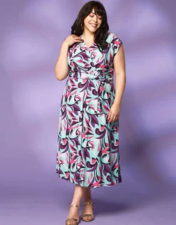 Discount Robe drapée imprimée Robes|Robes & Jupes