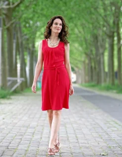 Online Robe en crépon orange Robes|Robes & Jupes