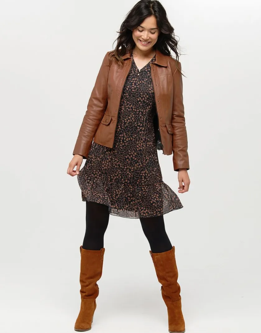 Discount Robe fluide plissée noire Robes|Robes & Jupes
