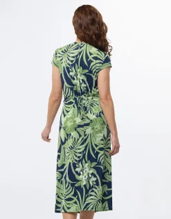 Sale Robe longue imprimé bleu Robes|Robes & Jupes