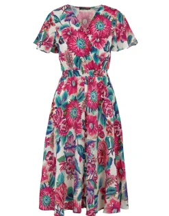 Fashion Robe longue motif fleuri Robes|Robes & Jupes