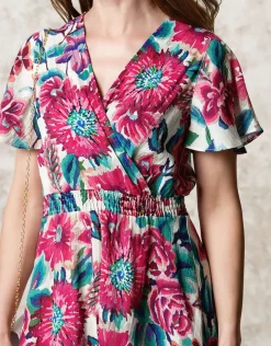 Fashion Robe longue motif fleuri Robes|Robes & Jupes