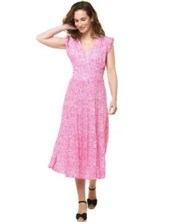Outlet Robe longue rose Robes|Robes & Jupes