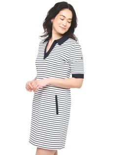 Clearance Robe marinière écru bleu Robes & Jupes|Robes