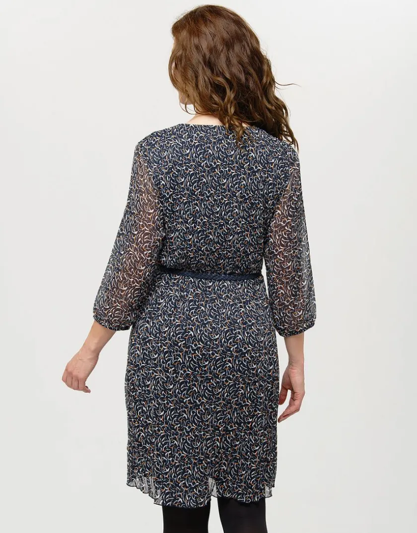 Clearance Robe plissée marine voile Robes|Robes & Jupes