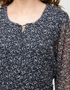 Clearance Robe plissée marine voile Robes|Robes & Jupes