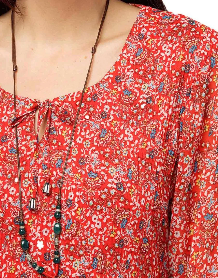 Discount Robe rouge fin plissé Robes|Robes & Jupes