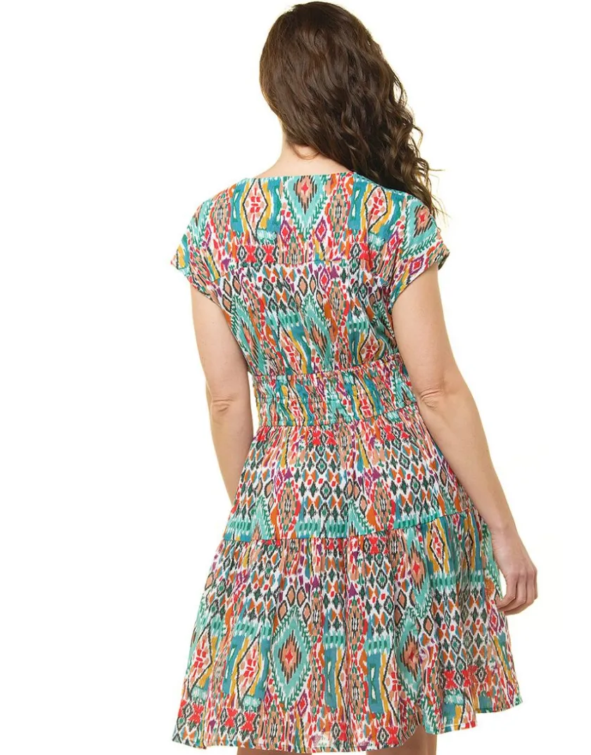 Outlet Robe verte 100% coton Robes|Robes & Jupes