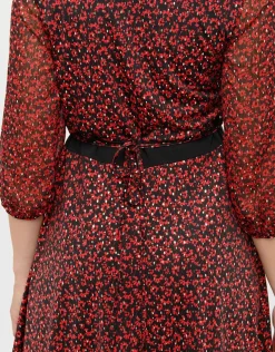 New Robe voile imprimé rouge Robes|Robes & Jupes