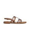 Clearance Sandale plate marron cuir GEOX Sandales