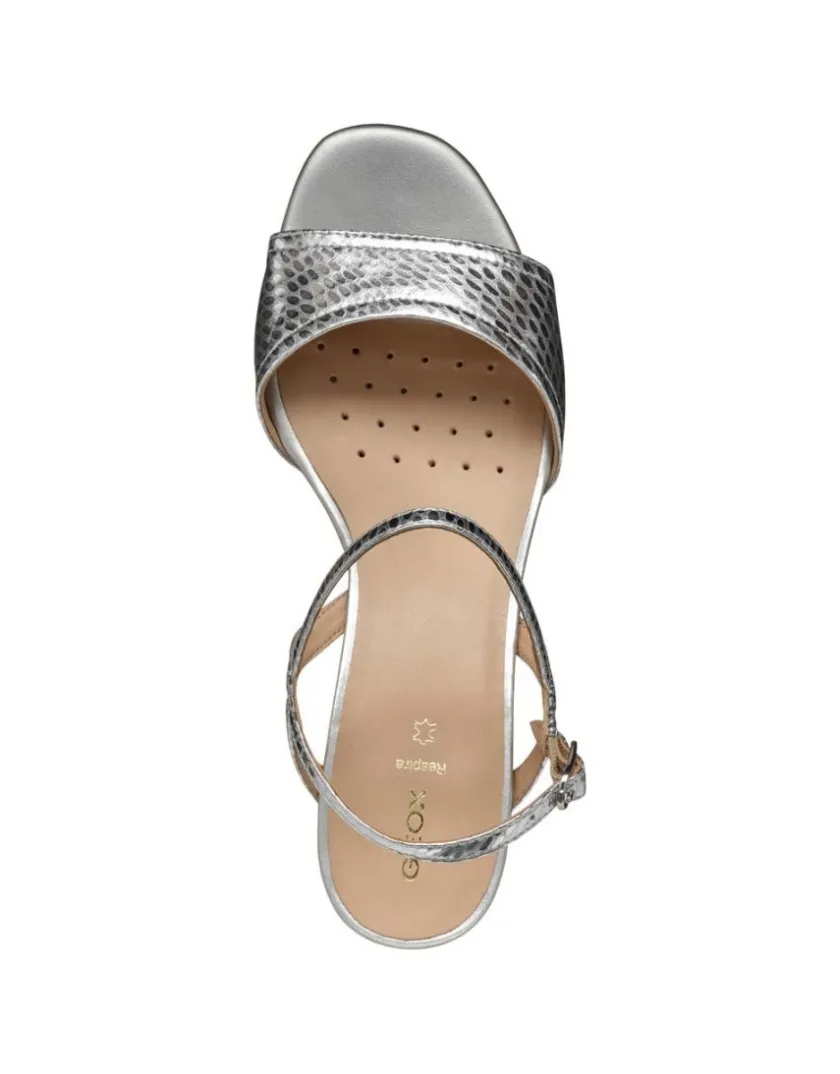 Fashion Sandale talon cuir argent GEOX Sandales