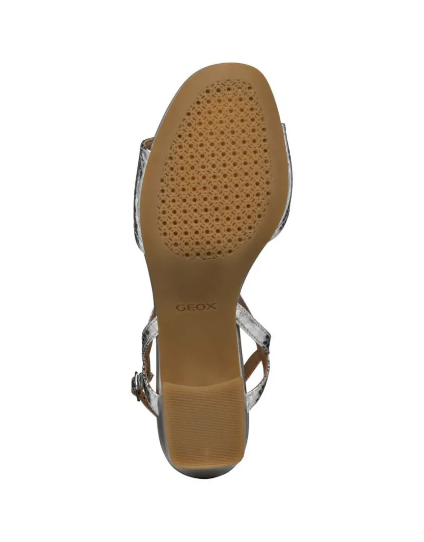 Fashion Sandale talon cuir argent GEOX Sandales