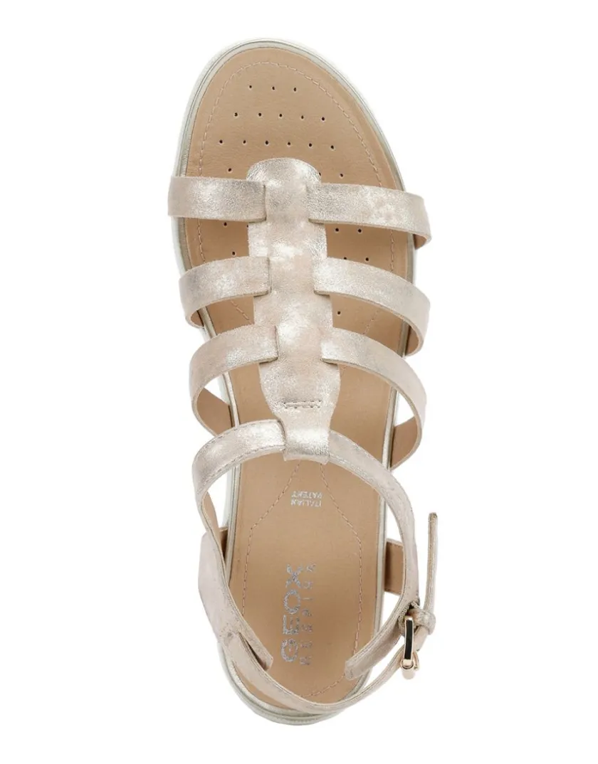 Outlet Sandales cuir beige doré GEOX Sandales