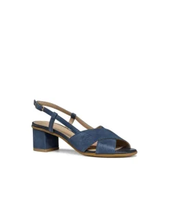 Outlet Sandales talon cuir bleu GEOX Sandales