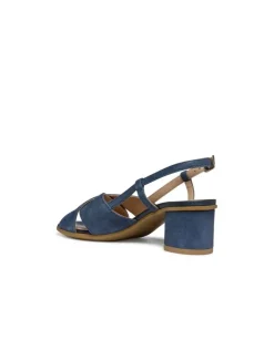 Outlet Sandales talon cuir bleu GEOX Sandales