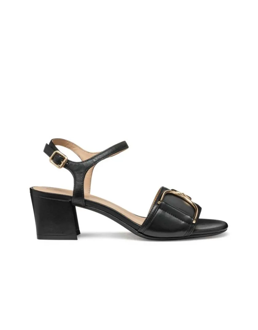 Fashion Sandales talon cuir noir GEOX Sandales