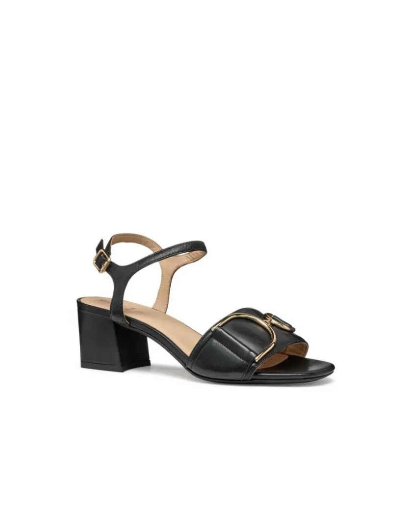 Fashion Sandales talon cuir noir GEOX Sandales