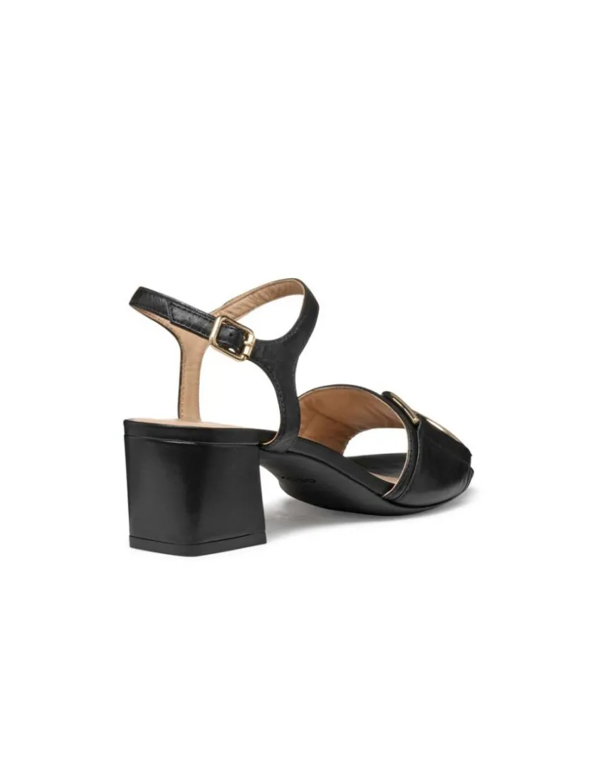 Fashion Sandales talon cuir noir GEOX Sandales