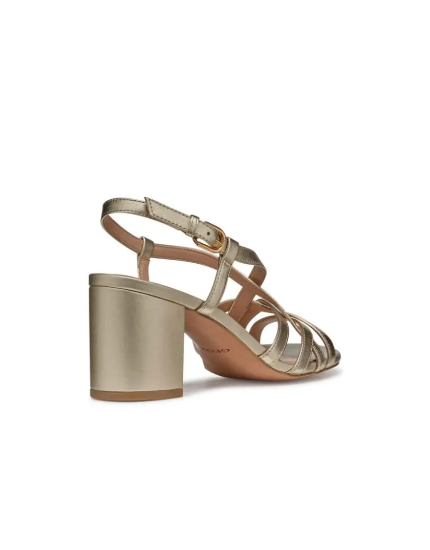 Discount Sandales talon cuir or GEOX Sandales