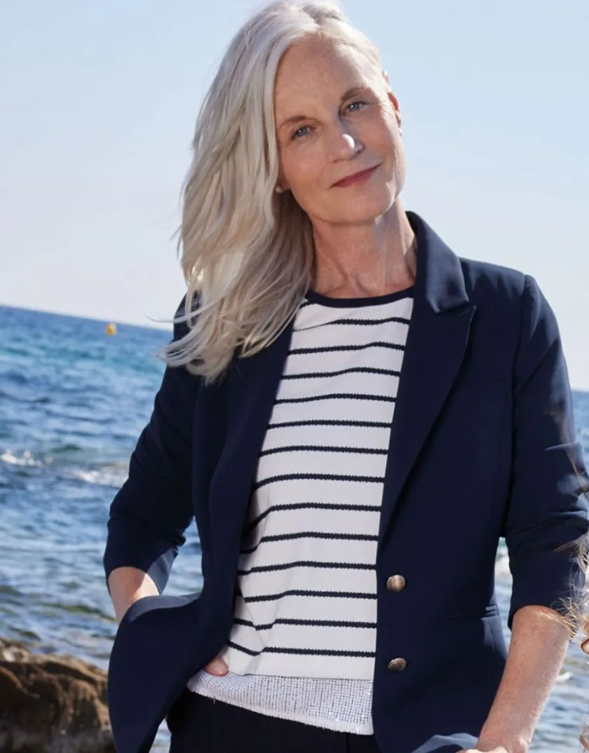 Clearance Top marinière blanc T-shirts|Hauts