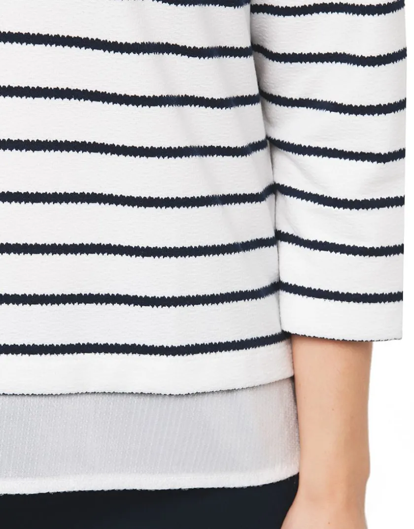 Clearance Top marinière blanc T-shirts|Hauts