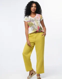 New T-shirt beige motif T-shirts|Hauts