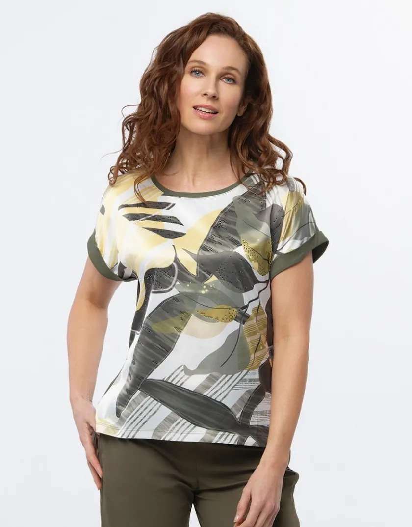Online T-shirt bi-matière motif T-shirts|Hauts