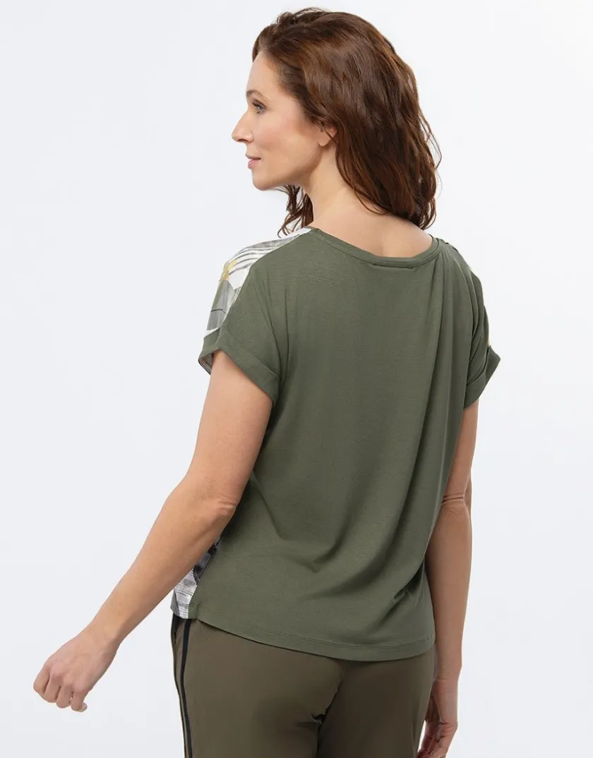 Online T-shirt bi-matière motif T-shirts|Hauts