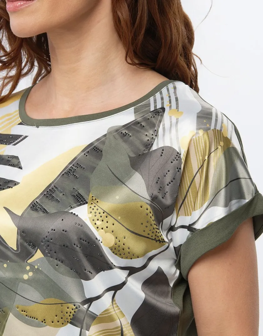 Online T-shirt bi-matière motif T-shirts|Hauts