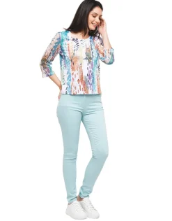 Discount T-shirt blanc en dévoré T-shirts|Hauts