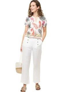 Fashion T-shirt blanc imprimé T-shirts|Hauts