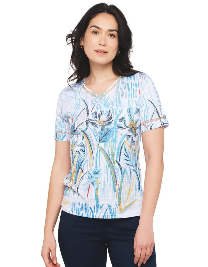 Best T-shirt bleu strass T-shirts|Hauts