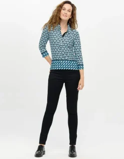 New T-shirt col chemise bleu T-shirts|Hauts