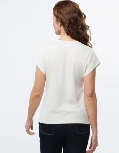 Online T-shirt coton écru T-shirts|Hauts