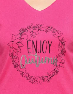 Hot T-shirt coton modal rose T-shirts|Hauts