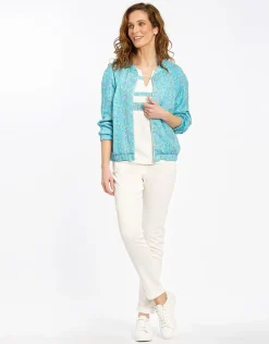 Best T-shirt écru et turquoise T-shirts|Hauts