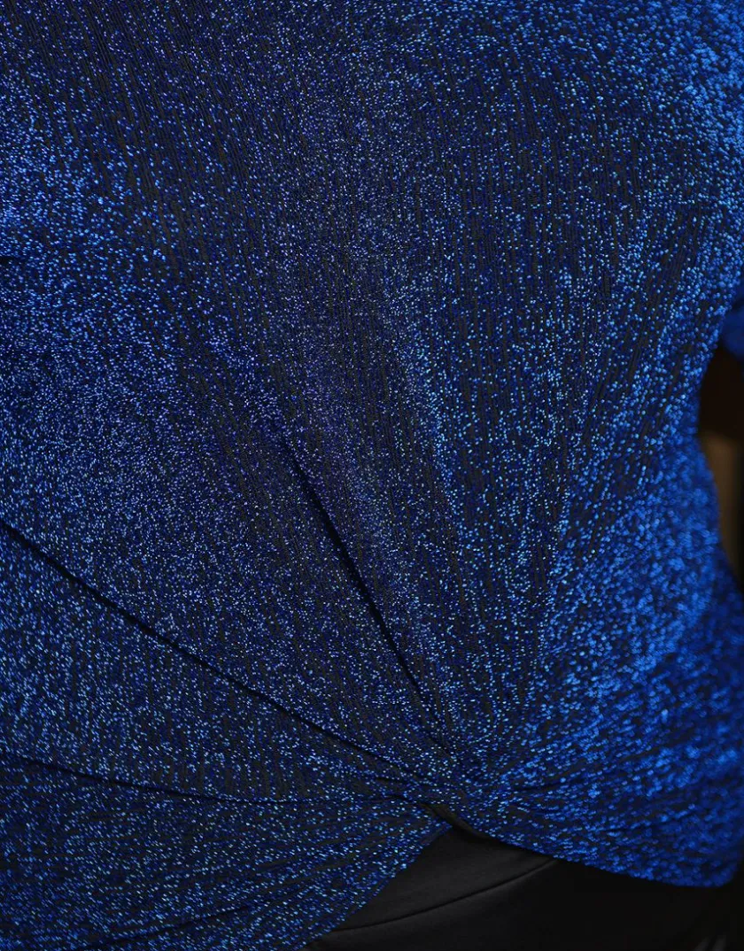 Clearance T-shirt drapé chic bleu Chemisiers & Blouses|Hauts