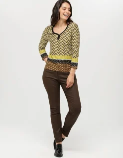 Clearance T-shirt droit jaune T-shirts|Hauts