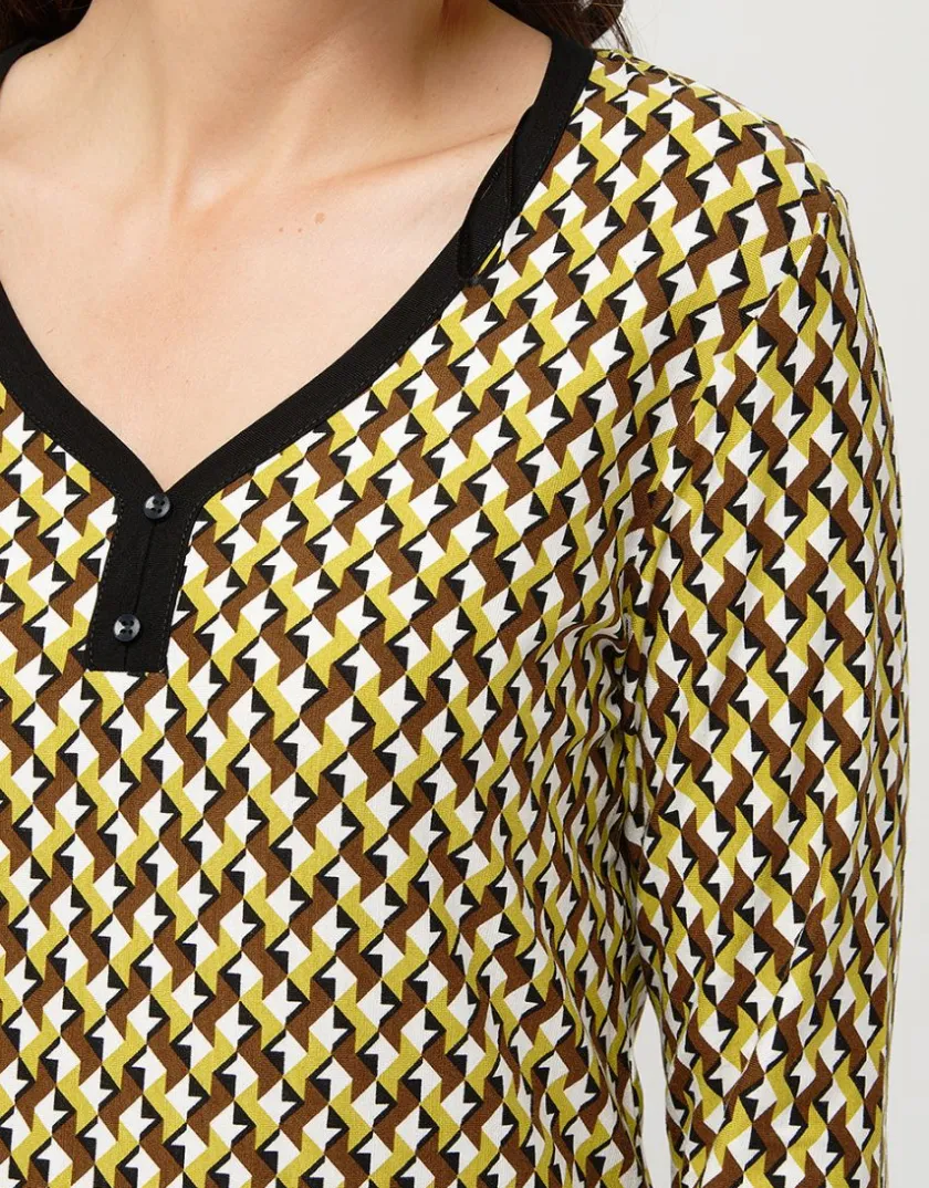 Clearance T-shirt droit jaune T-shirts|Hauts